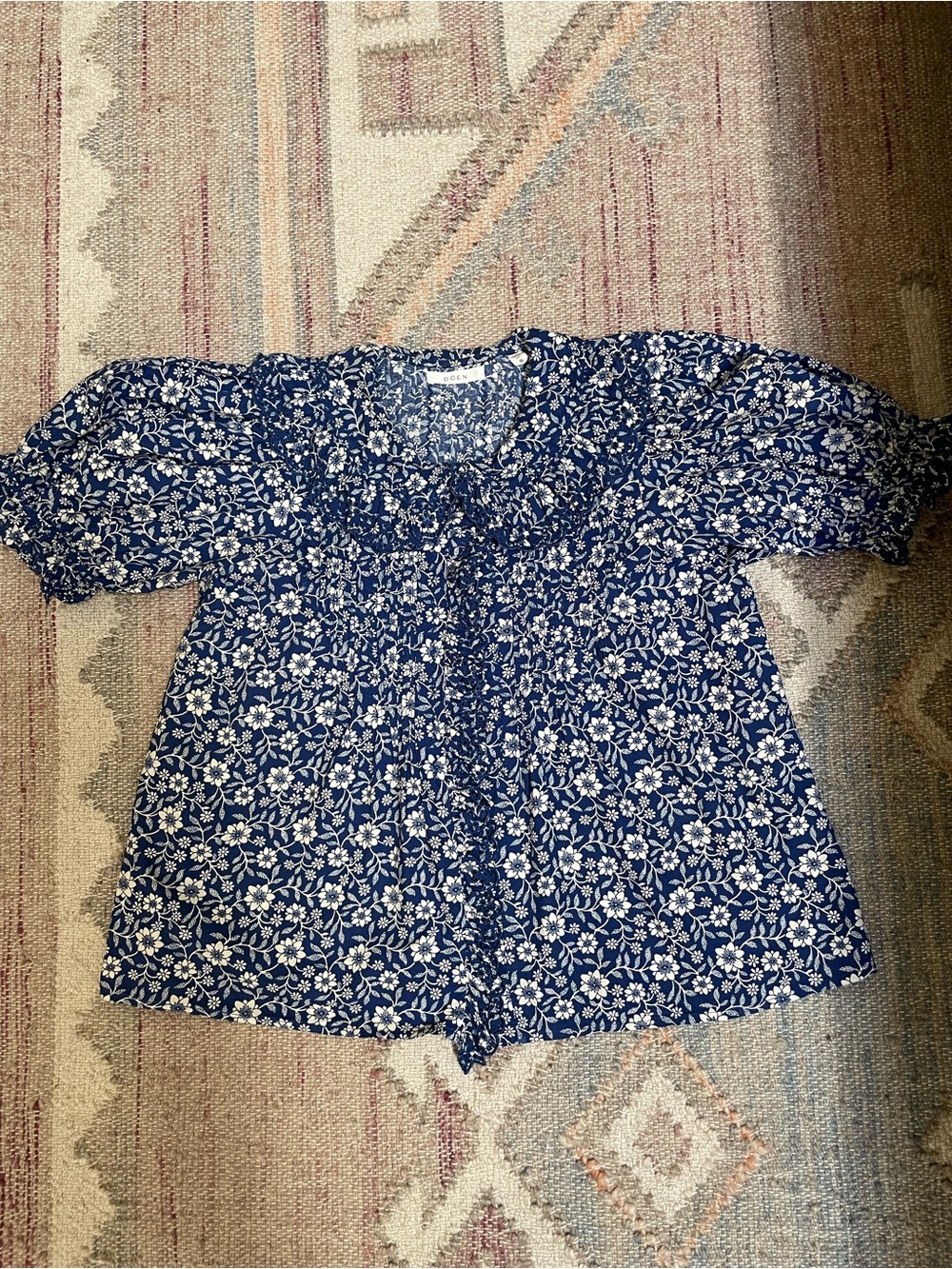 Doen Quincy Blue Jessamine Calico RARE